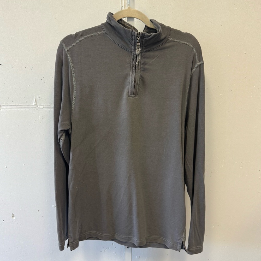 True Grit Men's 1/4 Zip Cotton Modal Blend Long Sleeve Pullover Sweatshirt Med